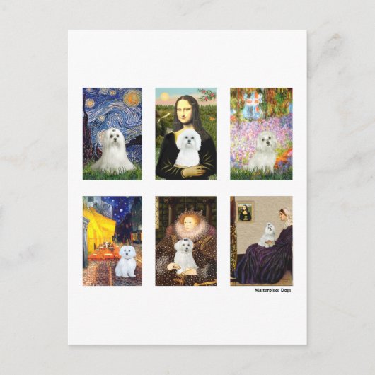 Beroemde kunst Maltezer composiet (helder) Briefkaart (Voorkant)