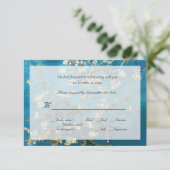 Beroemde kunst RSVP trouwkaarten Kaart (Staand voorkant)