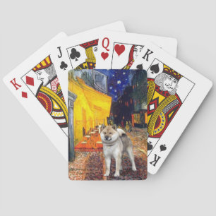 Beroemde Kunst - Terras Cafe - Shiba Inu Pokerkaarten