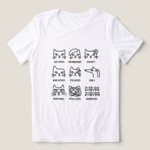 Beroemde kunstenaar katten minimalistische raster Tri-Blend shirt