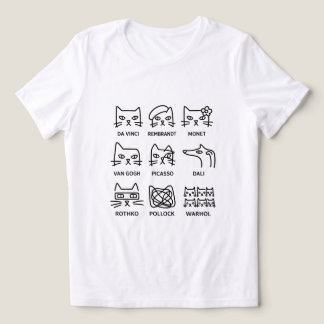 Beroemde kunstenaar katten minimalistische raster  Tri-Blend shirt