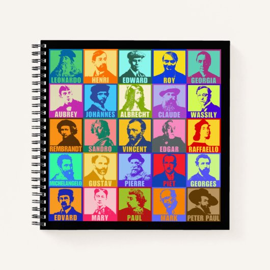 Beroemde kunstenaars | Pop Art Kleurrijk Spiraal N Notitieboek (Voorkant)