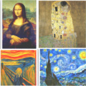 Beroemde kunstschilderijen sticker (Voorkant)