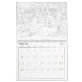 Beroemde kunstwerk volwassen kleuren kalender (Feb 2026)