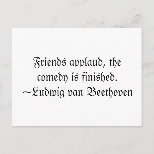 beroemde laatste woorden briefkaart (Voorkant)