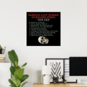 beroemde laatste woorden in Roleplay: top Ten Poster (Thuiskantoor)