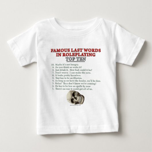 beroemde laatste woorden in Roleplay: Top Tien (Voorkant)