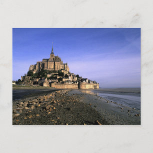 Beroemde Le Mont St. Michel-eilandvesting in Briefkaart