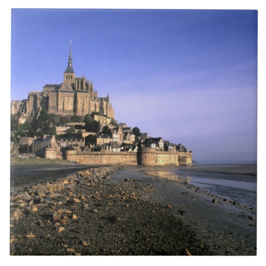 Beroemde Le Mont St. Michel-eilandvesting in Tegeltje (Voorkant)