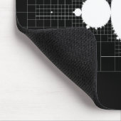 Beroemde Mandelbrot Fractal set wit op zwart Muismat (Hoek)