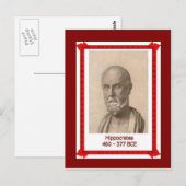beroemde mensen, Hippocrates, Briefkaart (Voorkant / Achterkant)