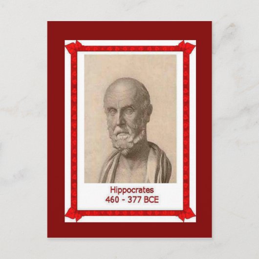 beroemde mensen, Hippocrates, Briefkaart (Voorkant)