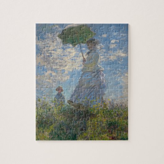 beroemde Monet die Dame schildert met een parasol Legpuzzel (Verticaal)
