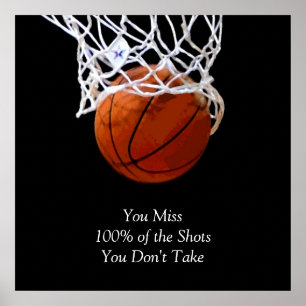 Beroemde Motivatie Quote Basketbal Poster