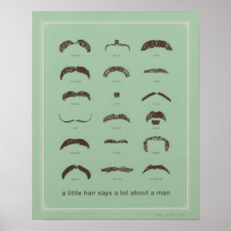 beroemde Mustaches Poster