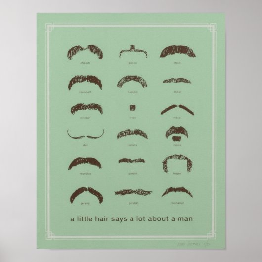 beroemde Mustaches Poster (Voorkant)