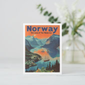Beroemde Noorse  reisplaats Briefkaart (Staand voorkant)