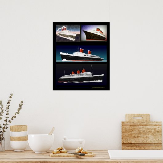 Beroemde Ocean Liners Poster (Keuken)
