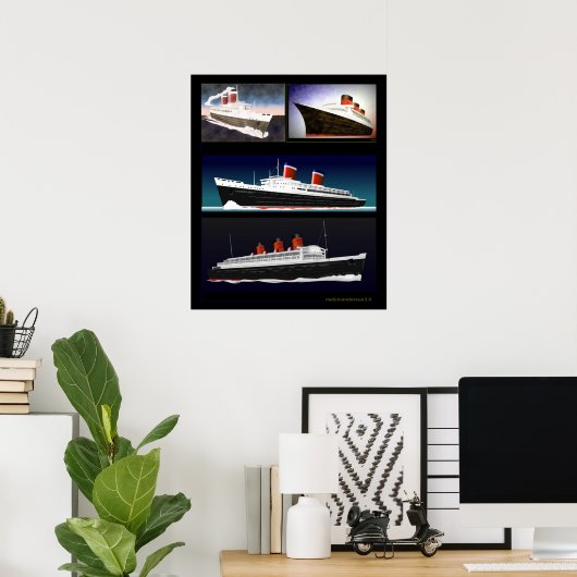 Beroemde Ocean Liners Poster (Thuiskantoor)