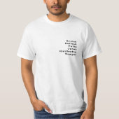 Beroemde Opmerkelijke Aangepaste Bewerkbare Achter T-shirt (Voorkant)