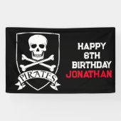 Beroemde Pirate Skull Party Spandoek (Horizontaal)