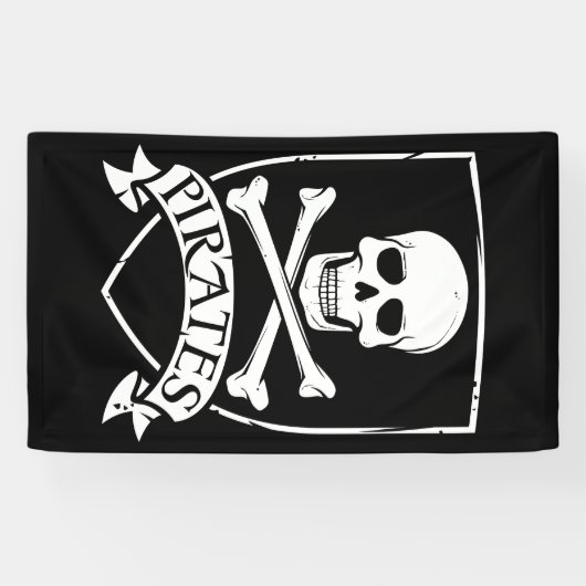 Beroemde Piratenschedelbotten Spandoek (Horizontaal)