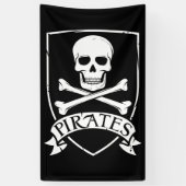 Beroemde Piratenschedelbotten Spandoek (Verticaal)