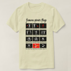 beroemde piratenvlaggen t-shirt