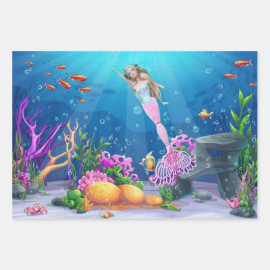 Beroemde pop gekleed als een zeemeermin inpakpapier vel (Voorkant)