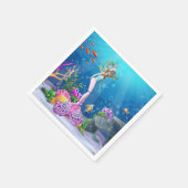 Beroemde pop gekleed als een zeemeermin servet (Hoek)