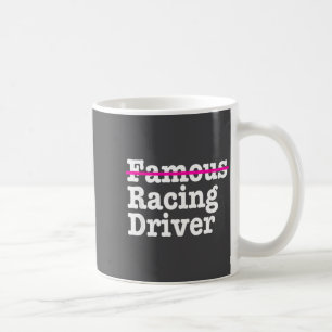 Beroemde racecoureur grappige quote voor auto en r koffiemok
