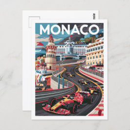 Beroemde reisplaats Monaco Briefkaart