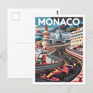 Beroemde reisplaats Monaco Briefkaart