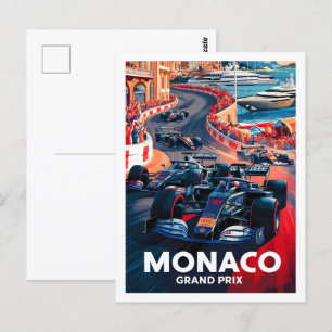 Beroemde reisplaats Monaco Briefkaart