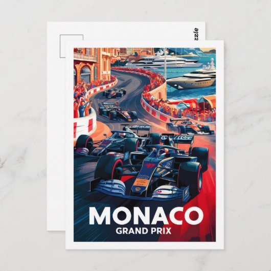 Beroemde reisplaats Monaco Briefkaart (Voorkant / Achterkant)