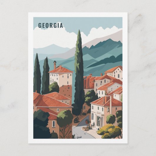 Beroemde reisplaats van Georgia Briefkaart (Voorkant)