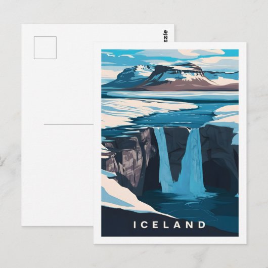 Beroemde reisplaats van IJsland Briefkaart (Voorkant / Achterkant)