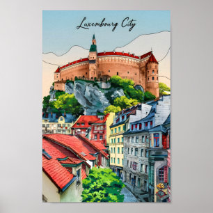 Beroemde reisplaats van Luxemburg Poster