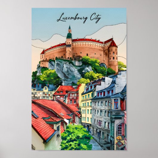 Beroemde reisplaats van Luxemburg Poster (Voorkant)