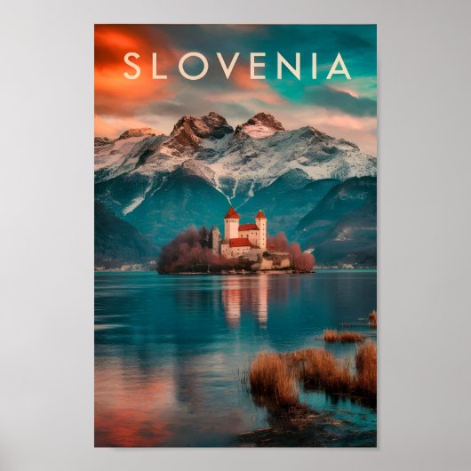 Beroemde reisplaats van Slovenië Poster (Voorkant)