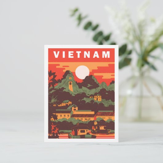Beroemde reisplaats van Vietnam Briefkaart (Staand voorkant)