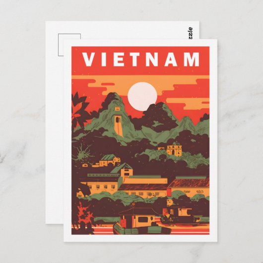 Beroemde reisplaats van Vietnam Briefkaart (Voorkant / Achterkant)