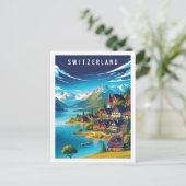 Beroemde reisplaats Zwitserland Briefkaart (Staand voorkant)
