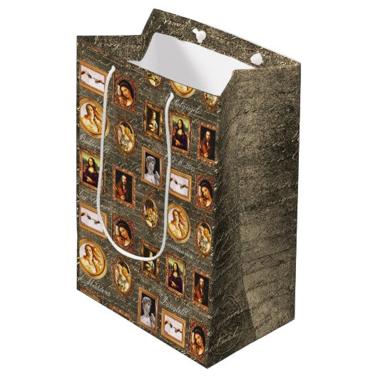 Beroemde Renaissance ingelijste kunst Medium Cadeauzakje (Voorkant Gekanteld)