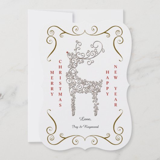 Beroemde Rendier Kerstkaart (Voorkant)