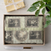 Beroemde Rococo Art Framed Antiek Beige Decoupage Tissuepapier (Geschenk)