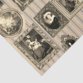 Beroemde Rococo Art Framed Antiek Beige Decoupage Tissuepapier (Detail)