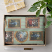 Beroemde Rococo Art Framed Antiek Decoupage Tissuepapier (Geschenk)
