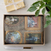 Beroemde Rococo Art Framed Antiek Decoupage Tissuepapier (Geschenk)