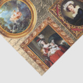 Beroemde Rococo Art Framed Antiek Decoupage Tissuepapier (Detail)